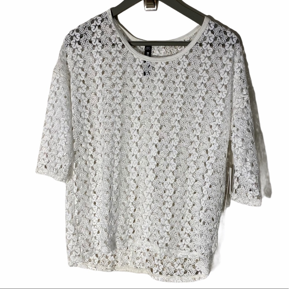 Design Lab Ivory Lace Blouse XS NWT